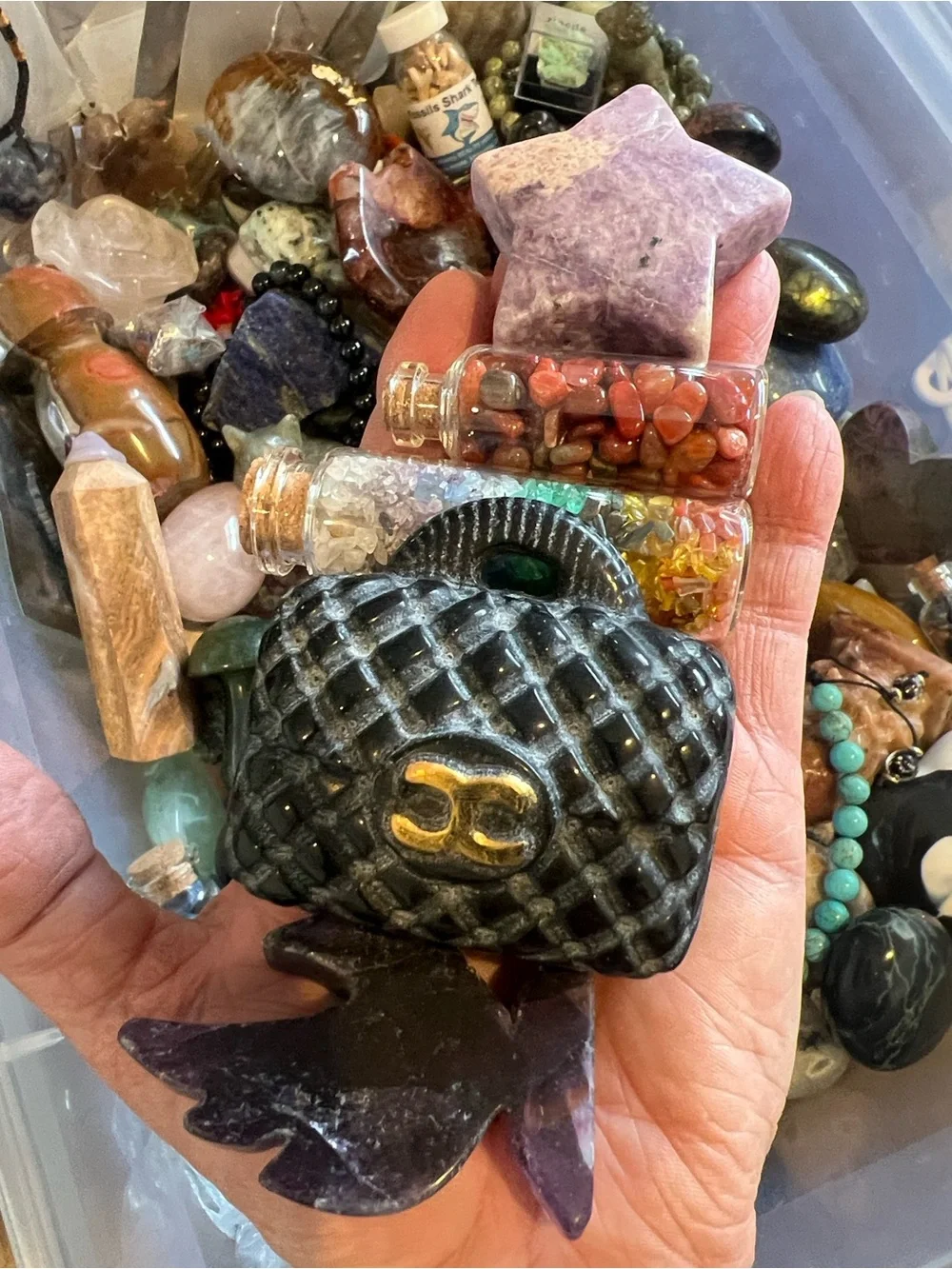 Huge Mystery Crystal Gemstone At Least a 1/2 pound Scoop NWOT